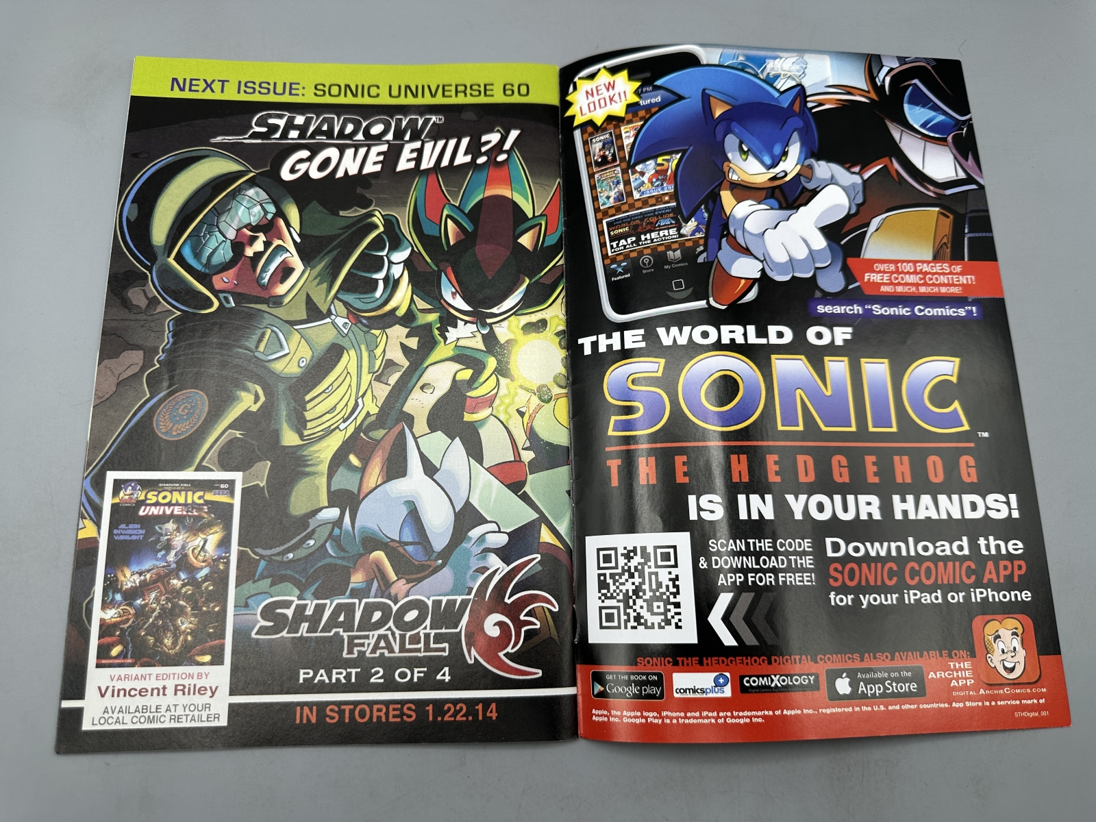Archie Comics Sonic Universe #59 (2014) - Variant Edition - 1st app of Eclipse the Darkling - Shadow Fall Part 1 of 4 - Tracy Yardley cover 