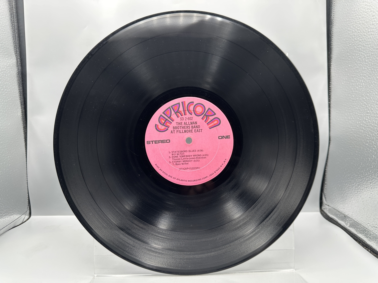Capricorn Records The Allman Brothers Band At Fillmore East 2-LP Vinyl Album (1971) SD 2-802 - Richmond, Indiana pressing - Includes vintage