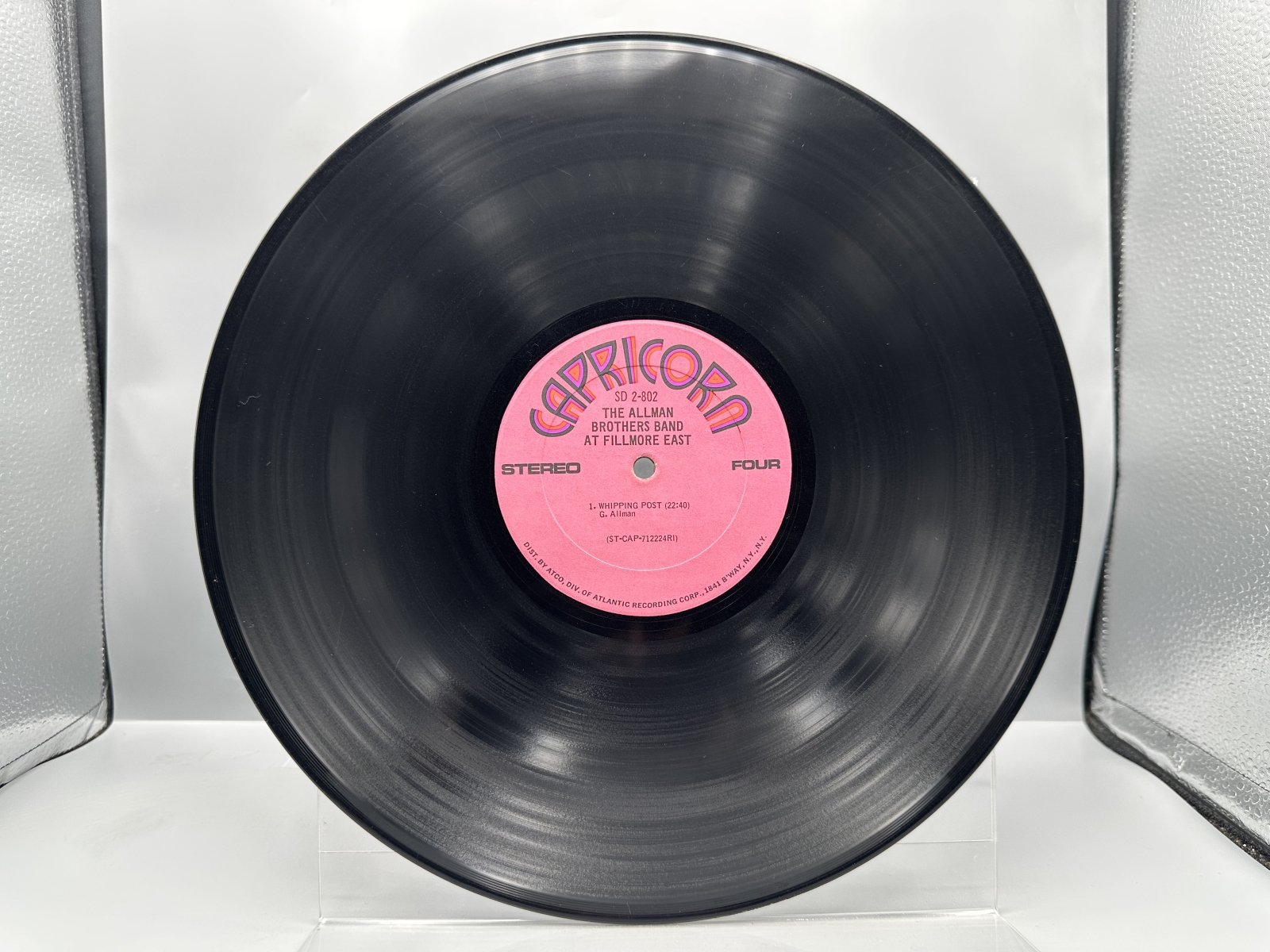 Capricorn Records The Allman Brothers Band At Fillmore East 2-LP Vinyl Album (1971) SD 2-802 - Richmond, Indiana pressing - Includes vintage