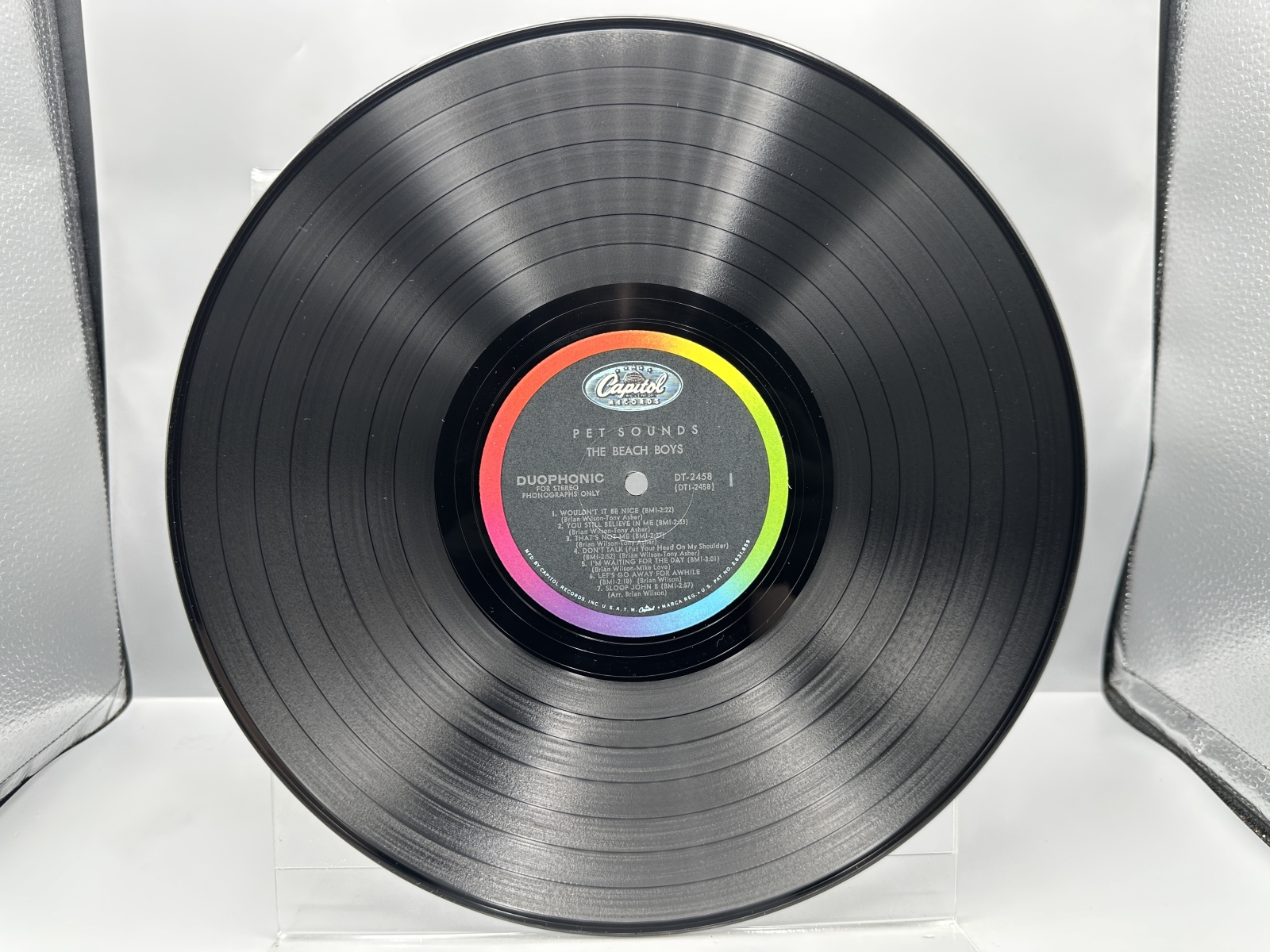Capitol Records The Beach Boys Pet Sounds Vinyl Album LP (1966) DT 2458 - Duophonic - Scranton pressing - Includes original promotional inne