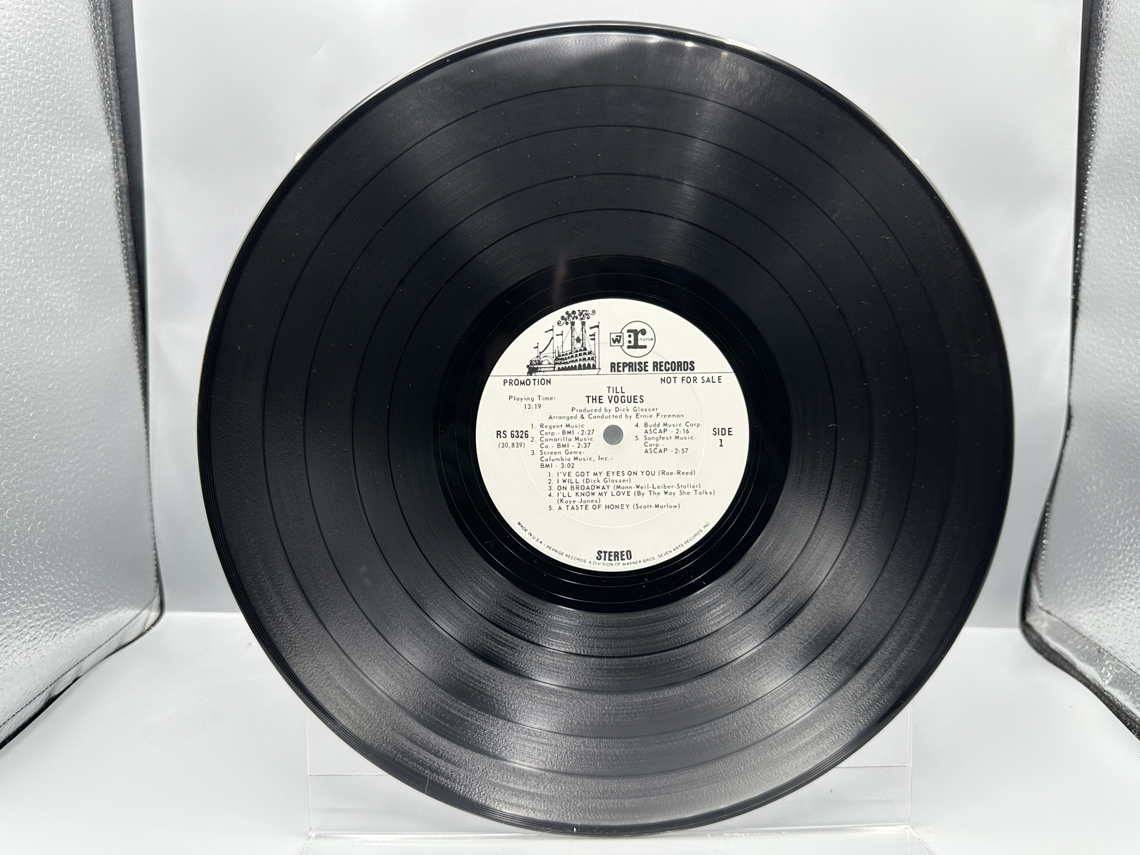 1969 Reprise Records The Vogues Till Promo Vinyl Album - RS 6326