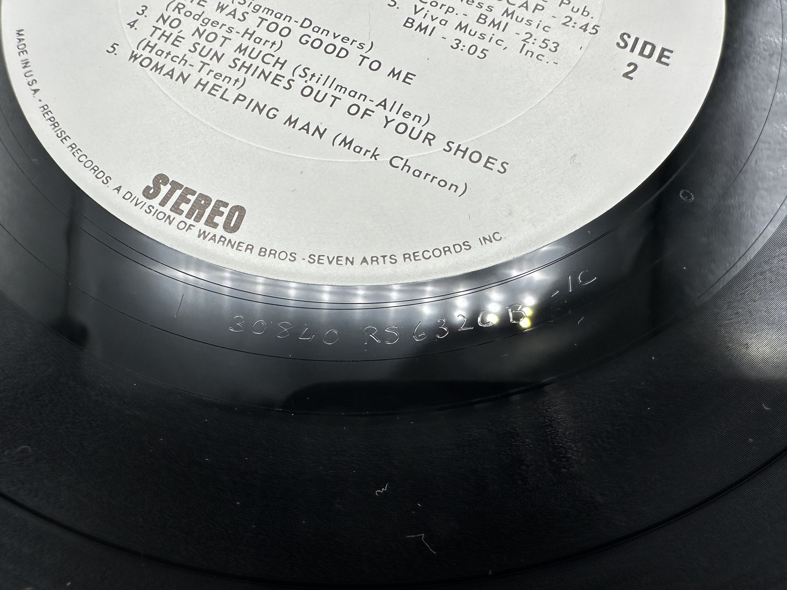 1969 Reprise Records The Vogues Till Promo Vinyl Album - RS 6326