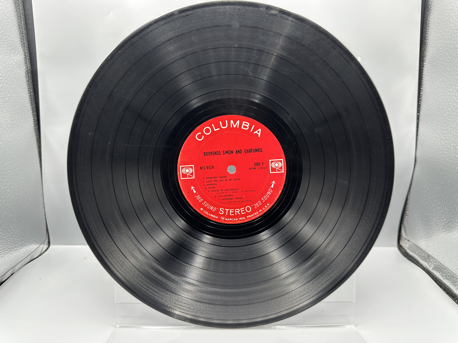 1968 Columbia Records Simon & Garfunkel "Bookends" Vinyl Album - KCS 9529