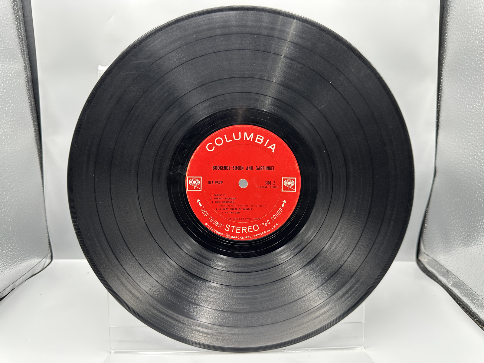 1968 Columbia Records Simon & Garfunkel "Bookends" Vinyl Album - KCS 9529
