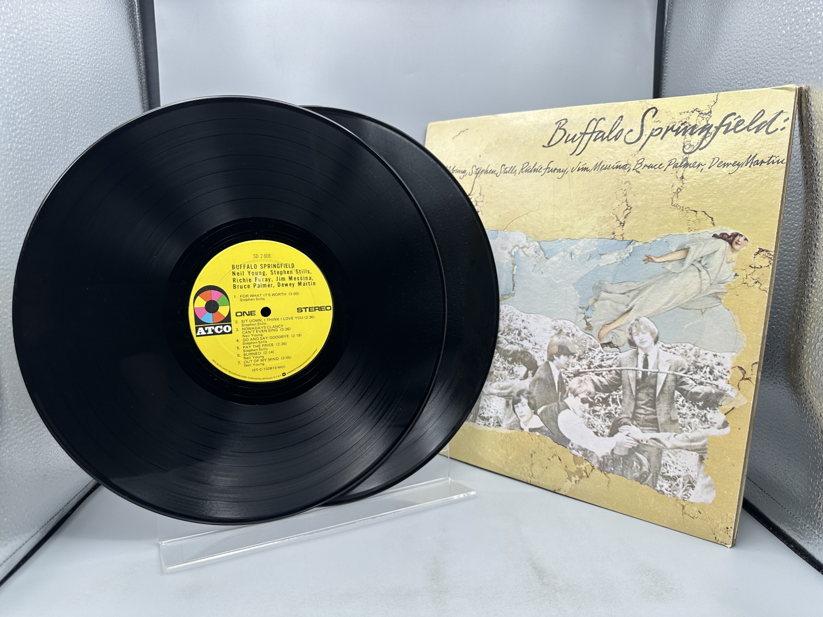 ATCO Records Buffalo Springfield Buffalo Springfield 2-LP Vinyl Album (1973) SD 2-806 - Monarch Record Mfg. Co. Pressing