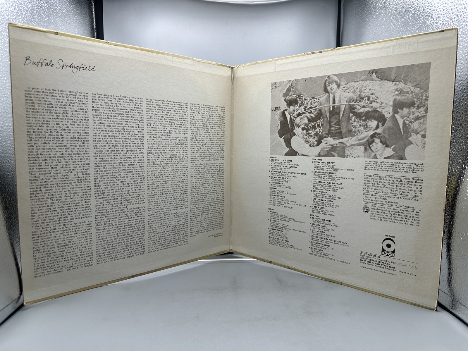 ATCO Records Buffalo Springfield Buffalo Springfield 2-LP Vinyl Album (1973) SD 2-806 - Monarch Record Mfg. Co. Pressing