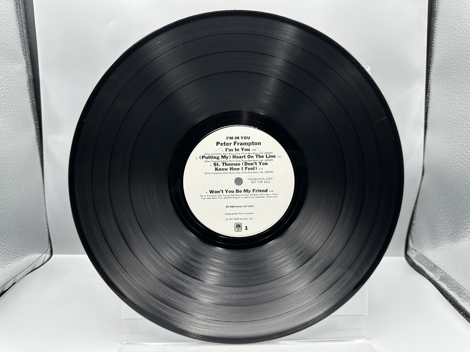 1977 A&M Records Peter Frampton "I'm In You" Promo Vinyl Album - SP-5146