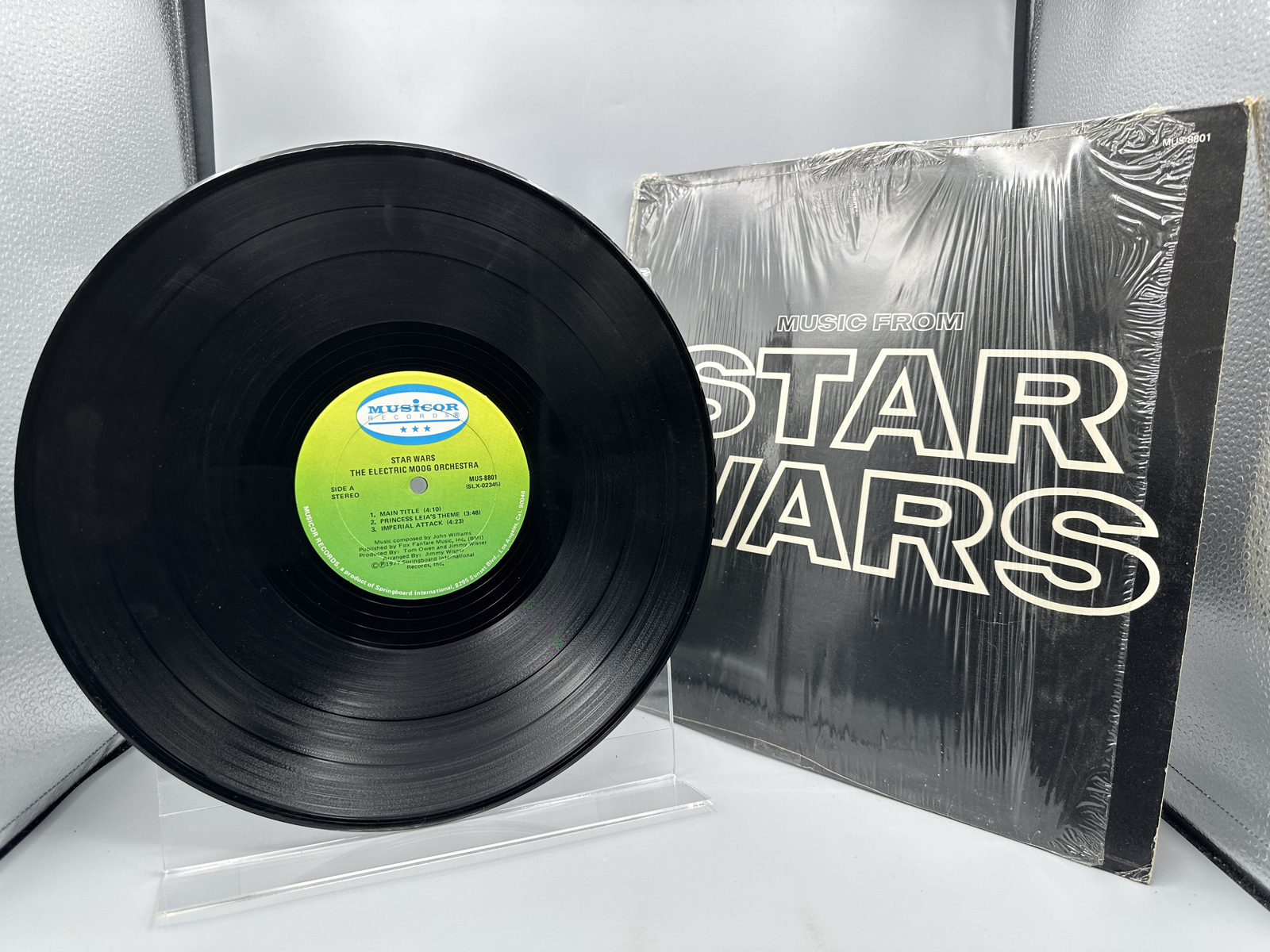 1977 Musicor Records The Electric Moog Orchestra Music From Star Wars Vinyl Album - MUS-8001