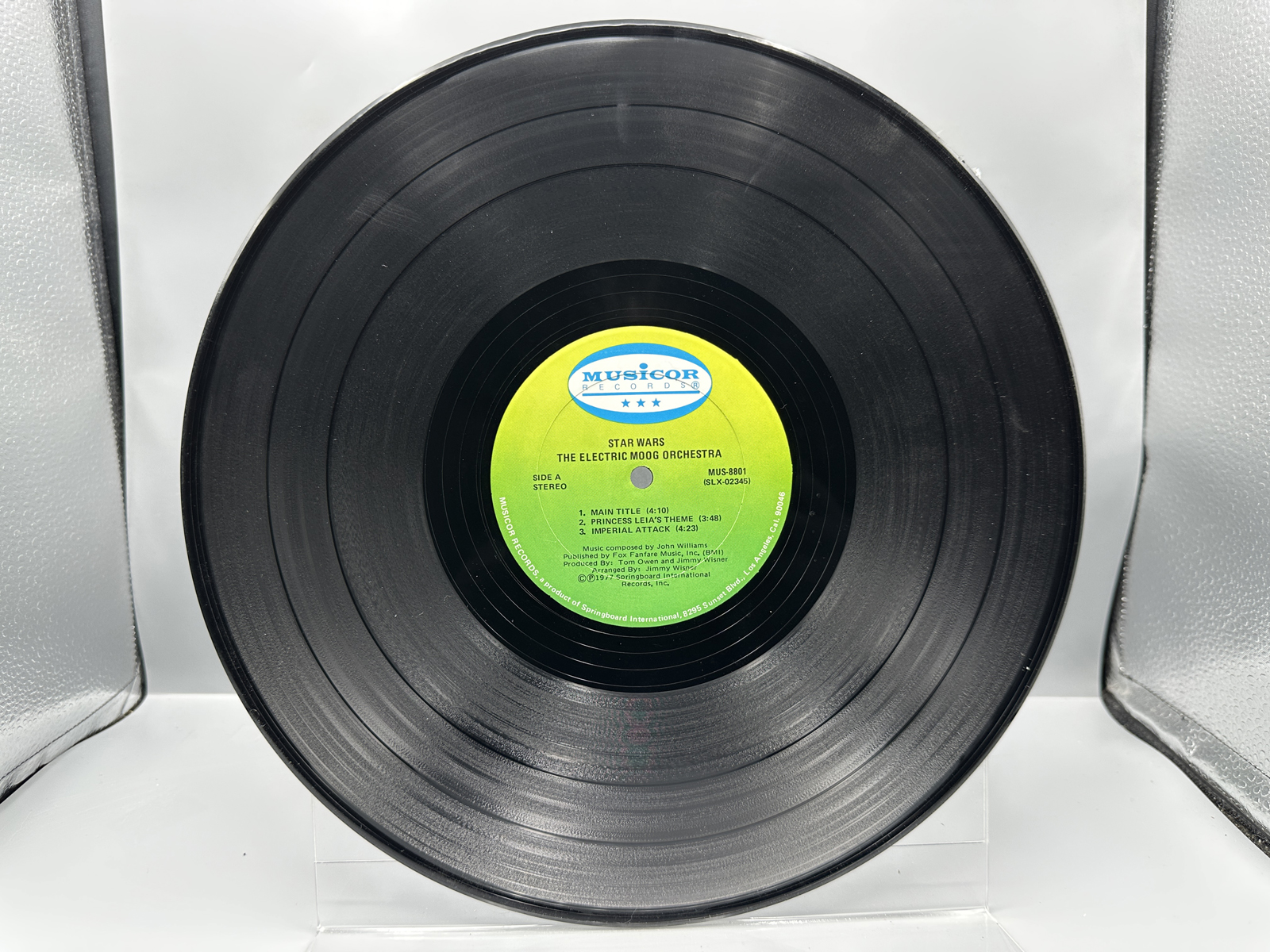 1977 Musicor Records The Electric Moog Orchestra Music From Star Wars Vinyl Album - MUS-8001