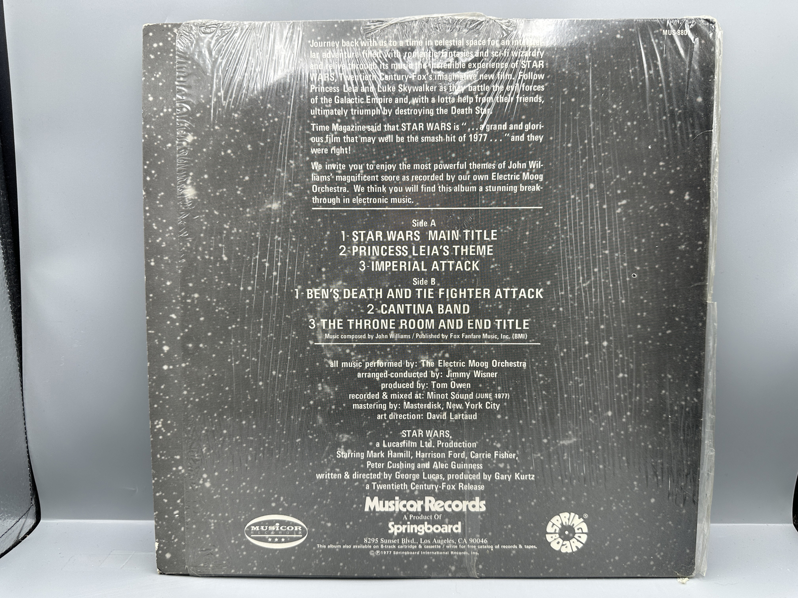 1977 Musicor Records The Electric Moog Orchestra Music From Star Wars Vinyl Album - MUS-8001