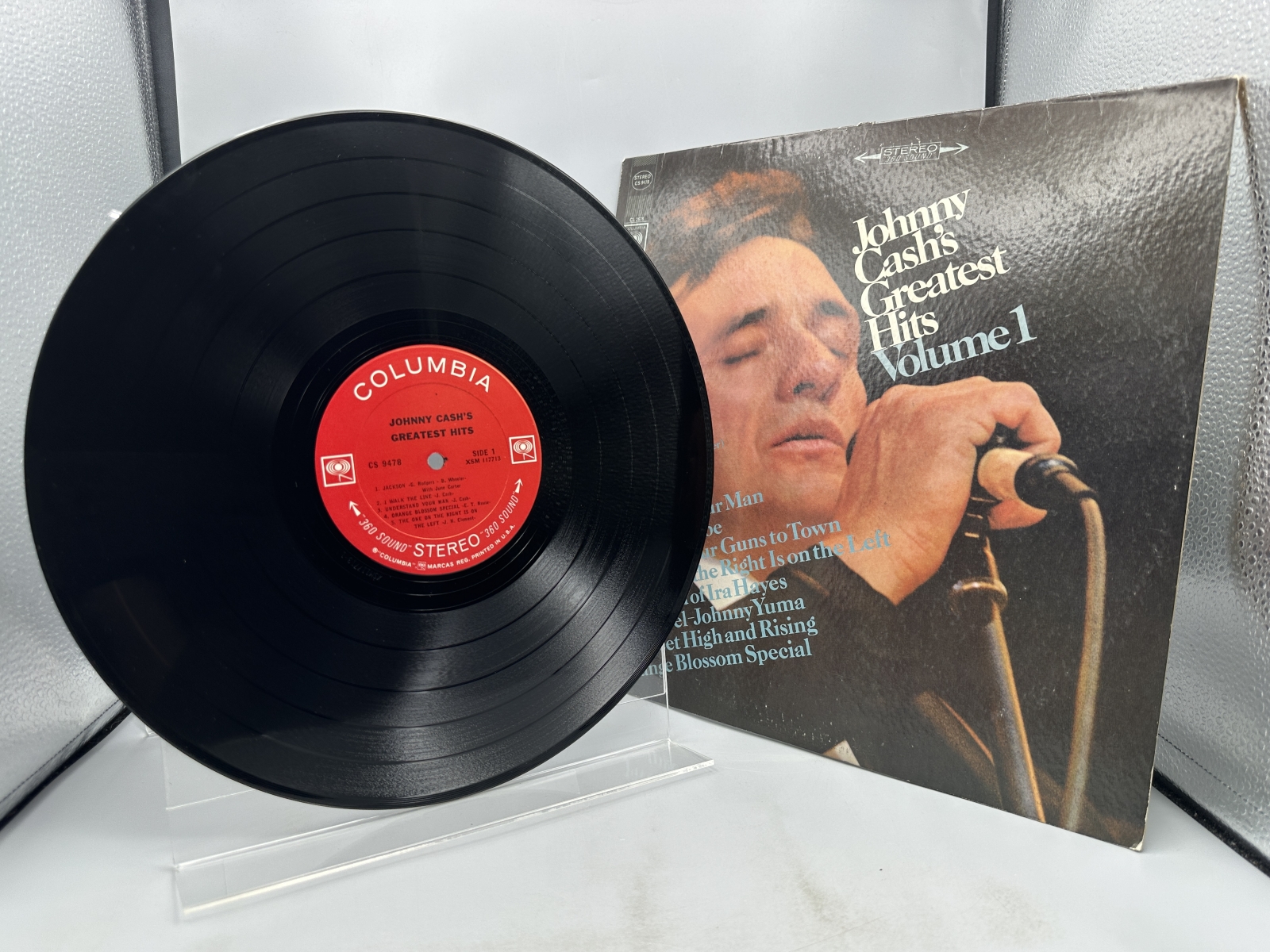 Columbia Records Johnny Cash's Greatest Hits Volume 1 Vinyl Album LP (1967) CS 9478 - Stereo pressing with original inner sleeve