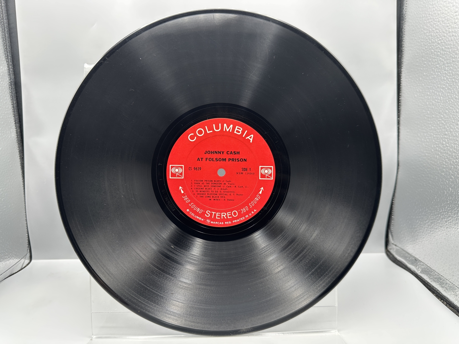 Columbia Records Johnny Cash At Folsom Prison Vinyl Album LP (1968) CS 9639 - US Pressing - Includes original promotional inner sleeve