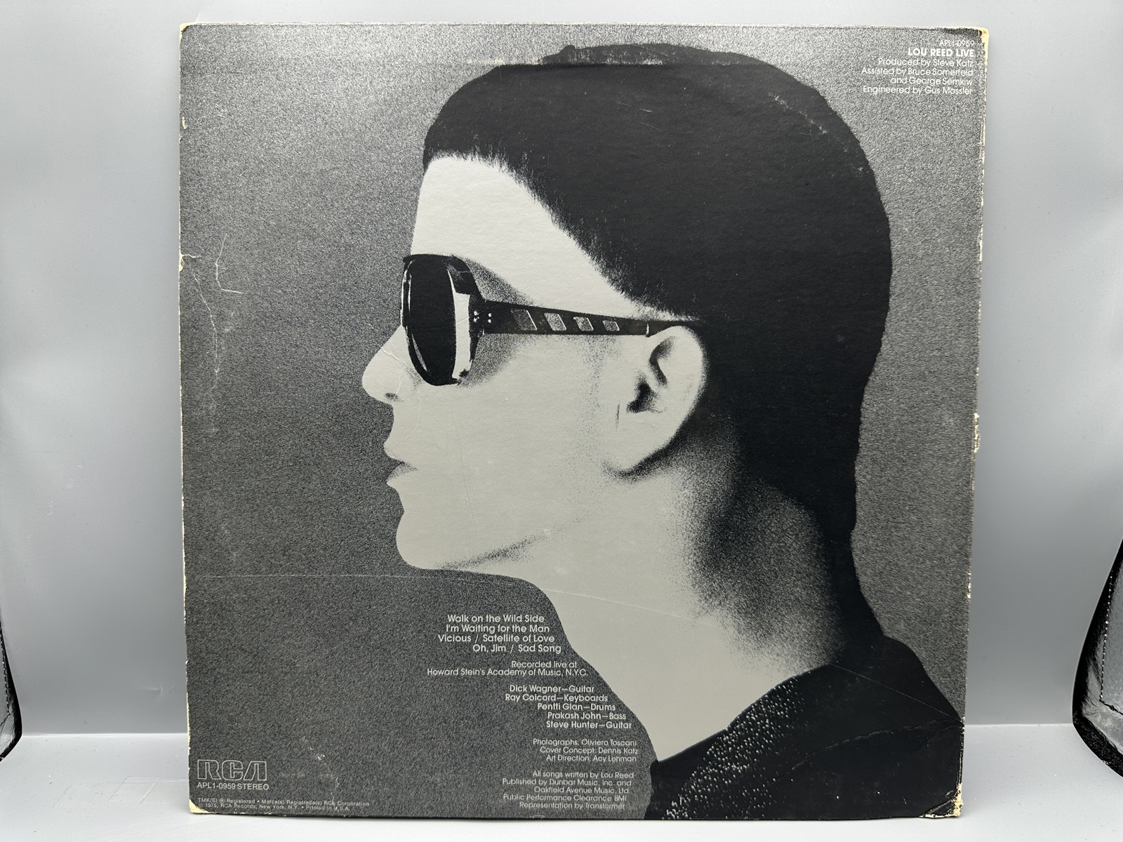 1975 RCA Victor Records Lou Reed Live Vinyl Album - APL1-0959