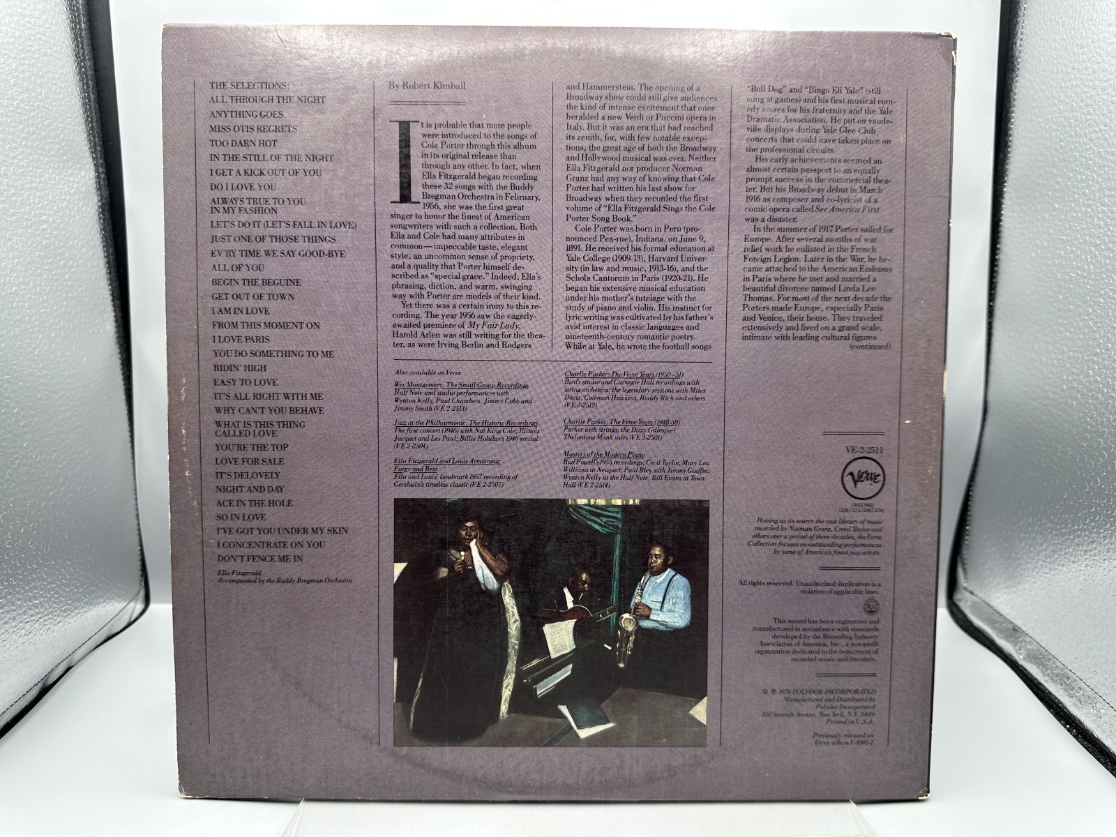 Verve Records Ella Fitzgerald The Cole Porter Songbook 2-LP Vinyl Album (1976) VE-2-2511 - Gatefold jacket