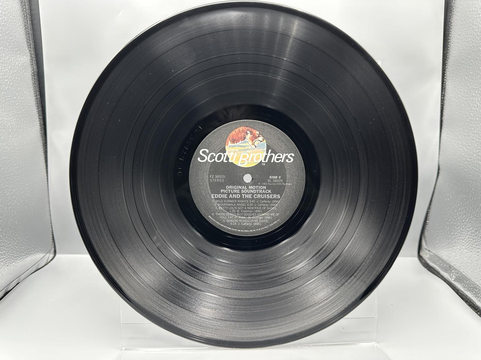 1983 Scotti Brothers Records Eddie and the Cruisers Original Motion Picture Soundtrack Vinyl Album - FZ 38929