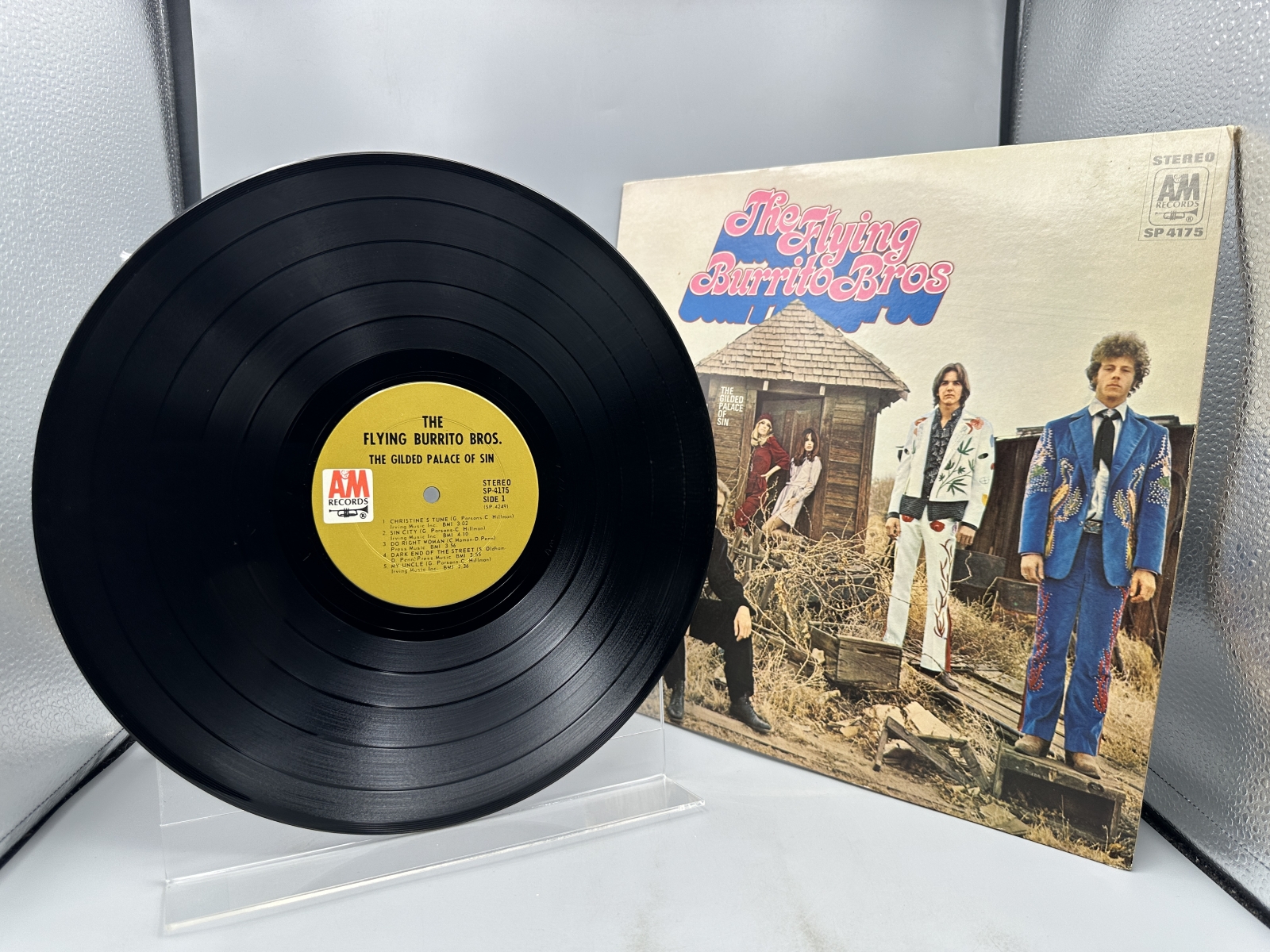 A&M Records The Flying Burrito Bros. The Gilded Palace of Sin Vinyl Album LP (1969) SP 4175 - Original US Pressing with Blue Inner Sleeve