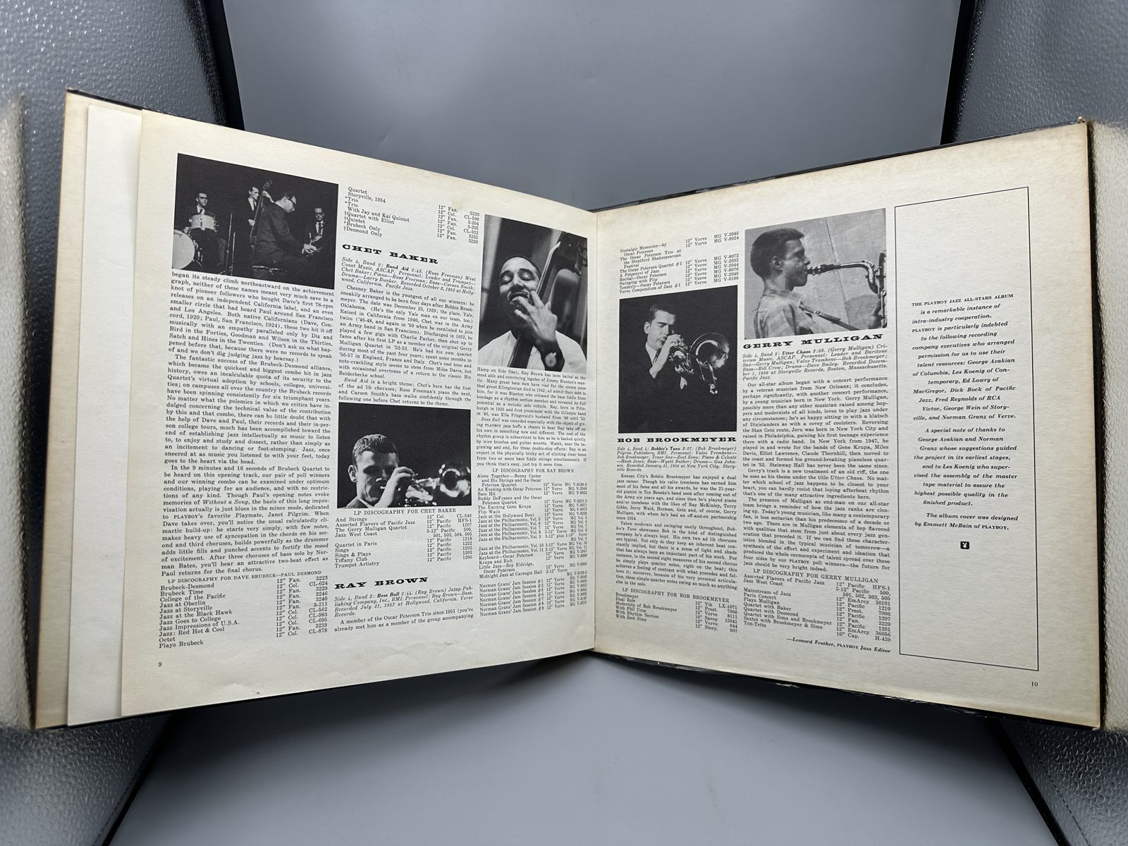 1957 Playboy Records The Playboy Jazz All-Stars Double LP Vinyl Album - PB #1507