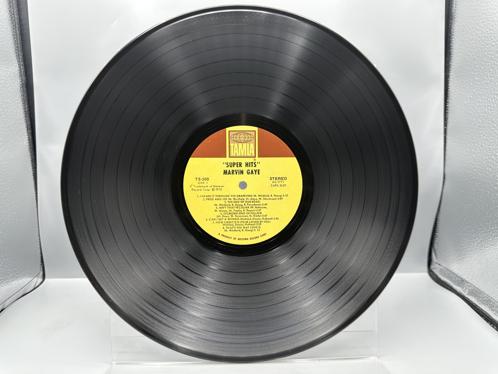 Tamla Records Marvin Gaye Super Hits Vinyl Album LP (1970) TS300 - Superhero cover art by Carl Owens