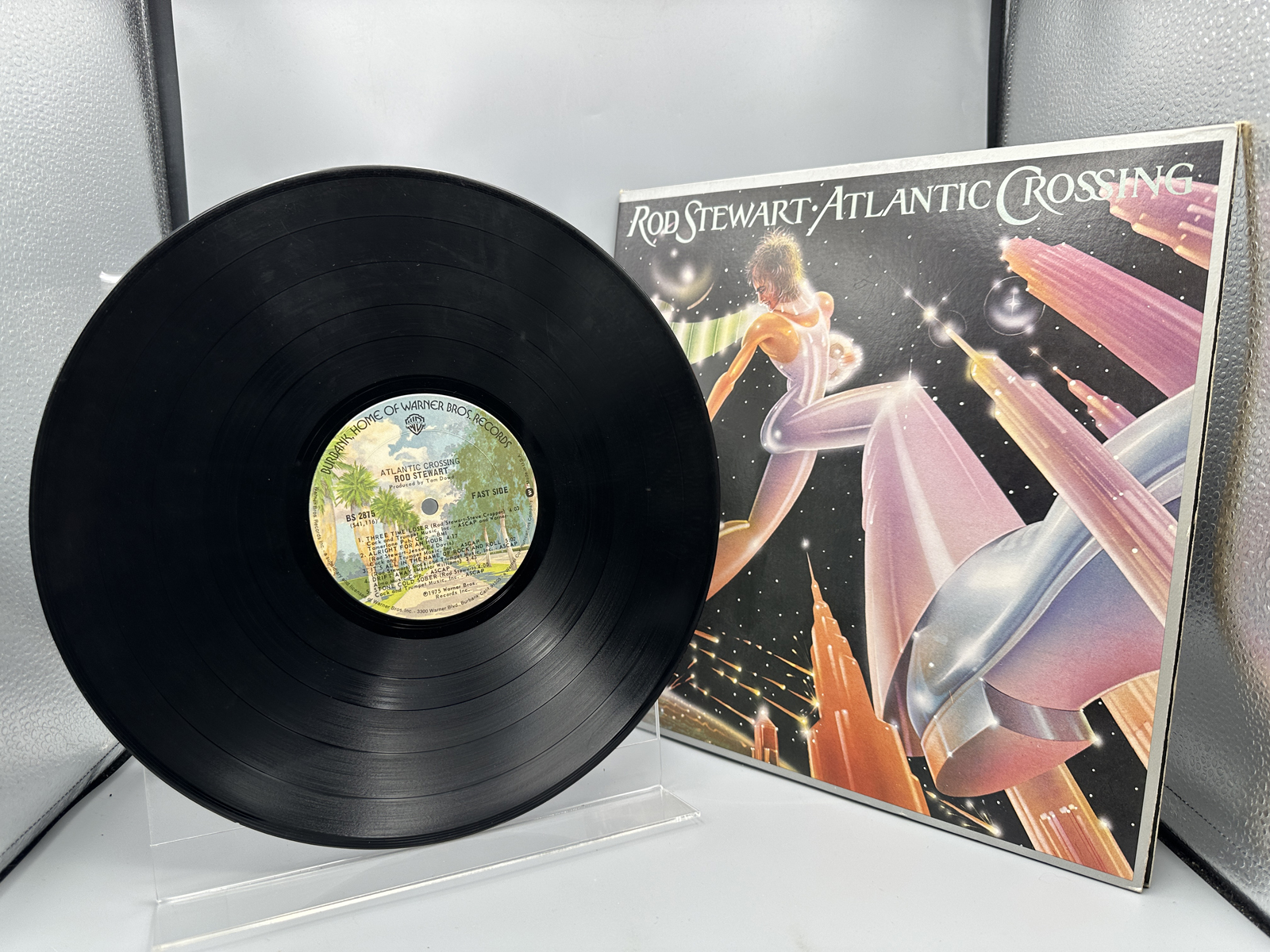 1975 Warner Bros. Records Rod Stewart Atlantic Crossing Vinyl Album - BS 2875