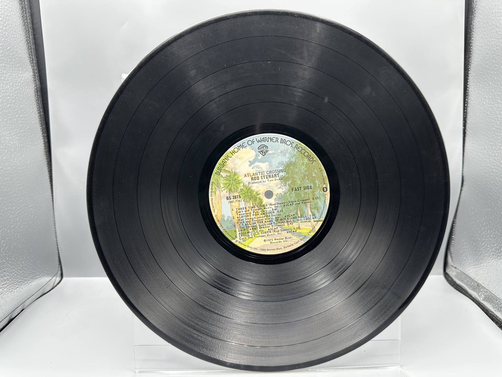 1975 Warner Bros. Records Rod Stewart Atlantic Crossing Vinyl Album - BS 2875