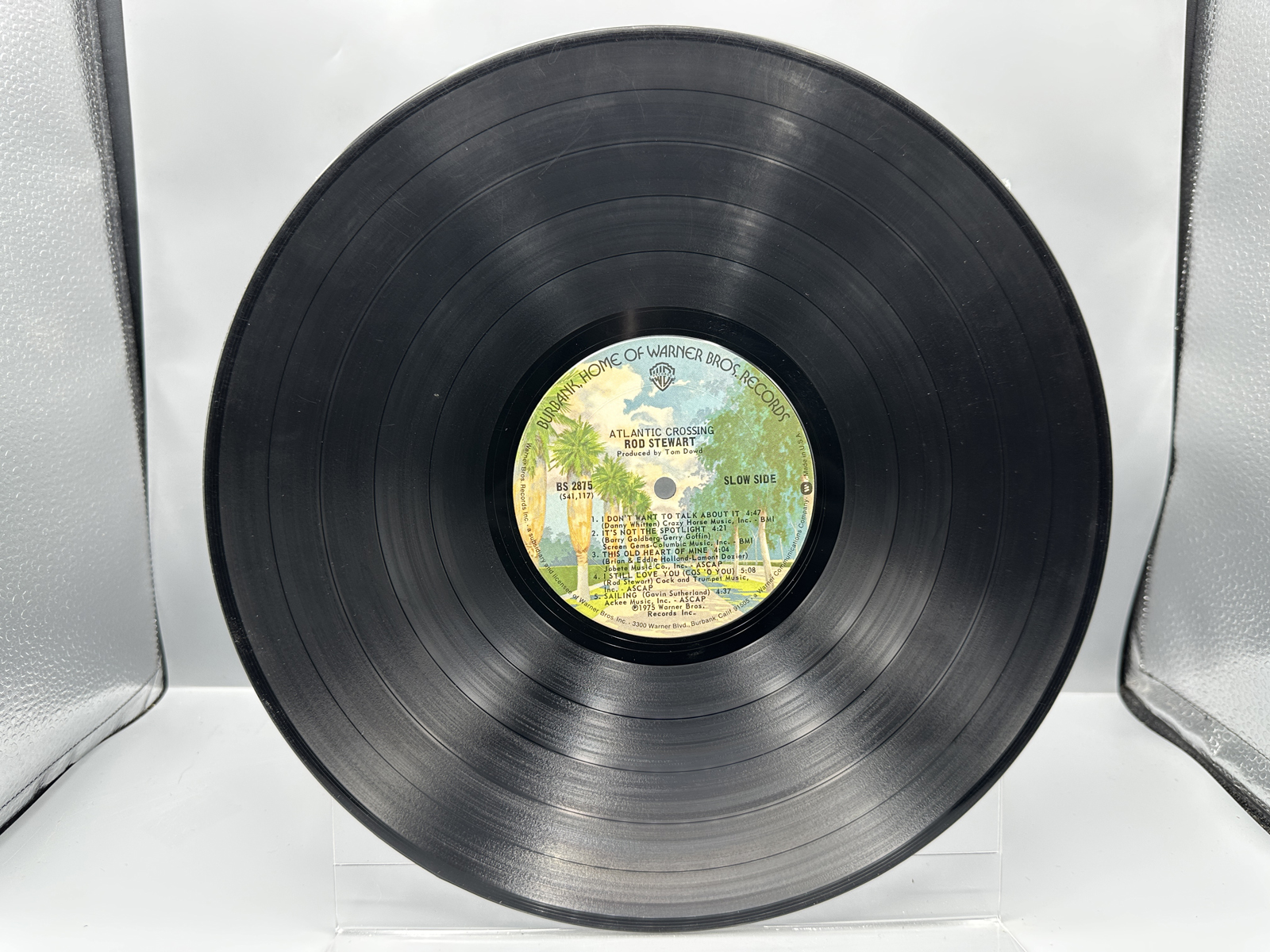 1975 Warner Bros. Records Rod Stewart Atlantic Crossing Vinyl Album - BS 2875
