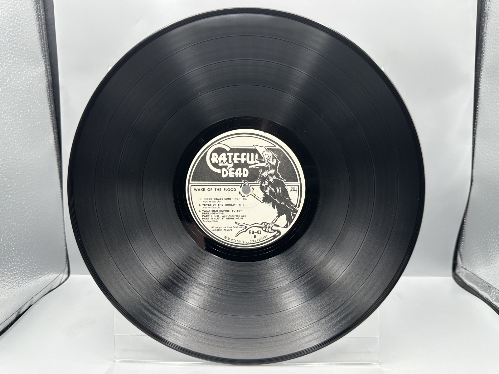 Grateful Dead Records Grateful Dead Wake of the Flood Vinyl Album LP (1973) GD-01 - Rick Griffin cover art - First release on independent la