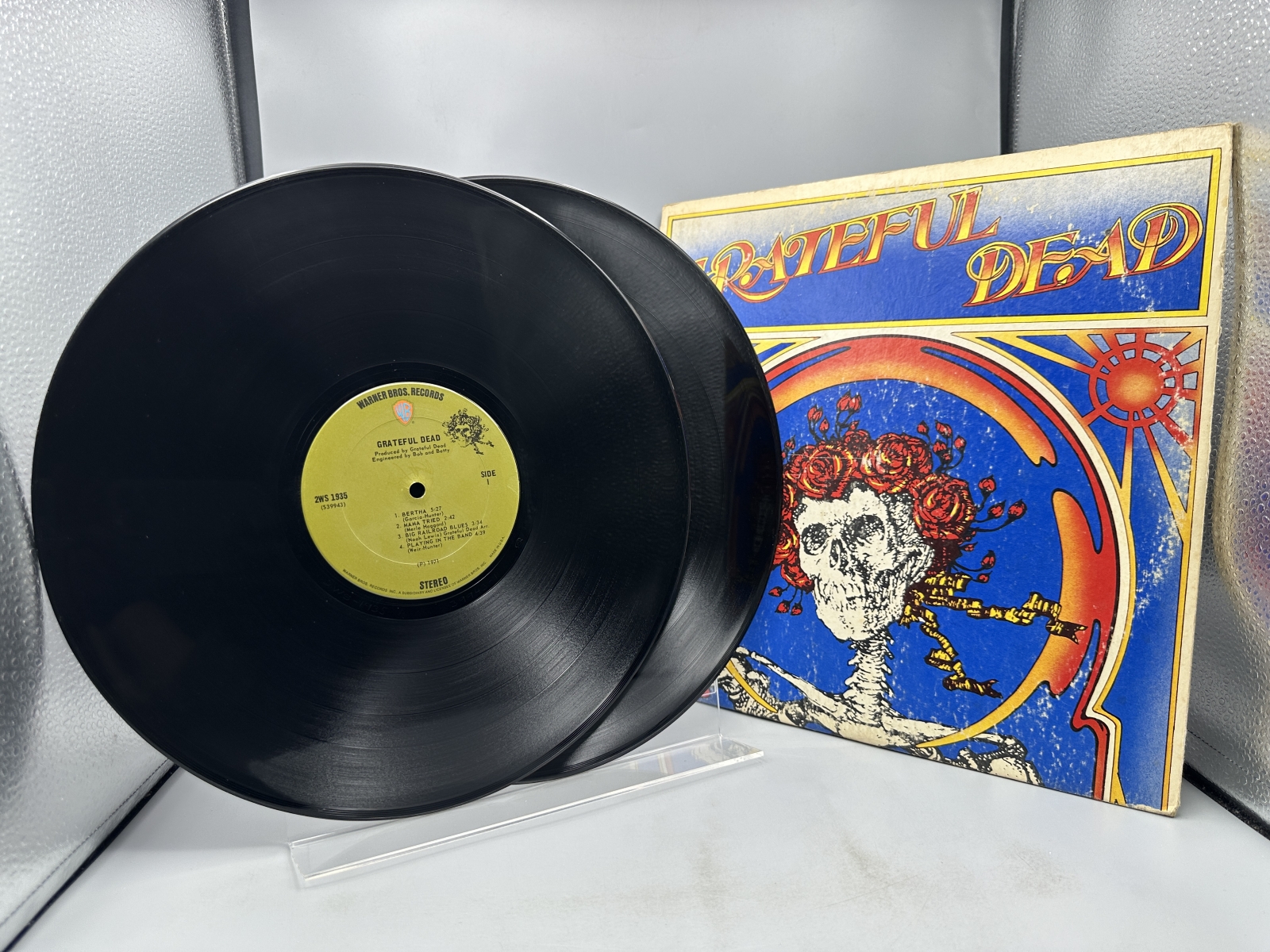 Warner Bros. Records Grateful Dead Grateful Dead 2-LP Vinyl Album (1971) 2WS 1935 - Includes original skull-and-roses sticker and promotiona