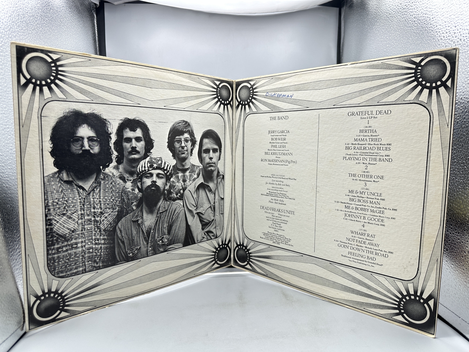 Warner Bros. Records Grateful Dead Grateful Dead 2-LP Vinyl Album (1971) 2WS 1935 - Includes original skull-and-roses sticker and promotiona