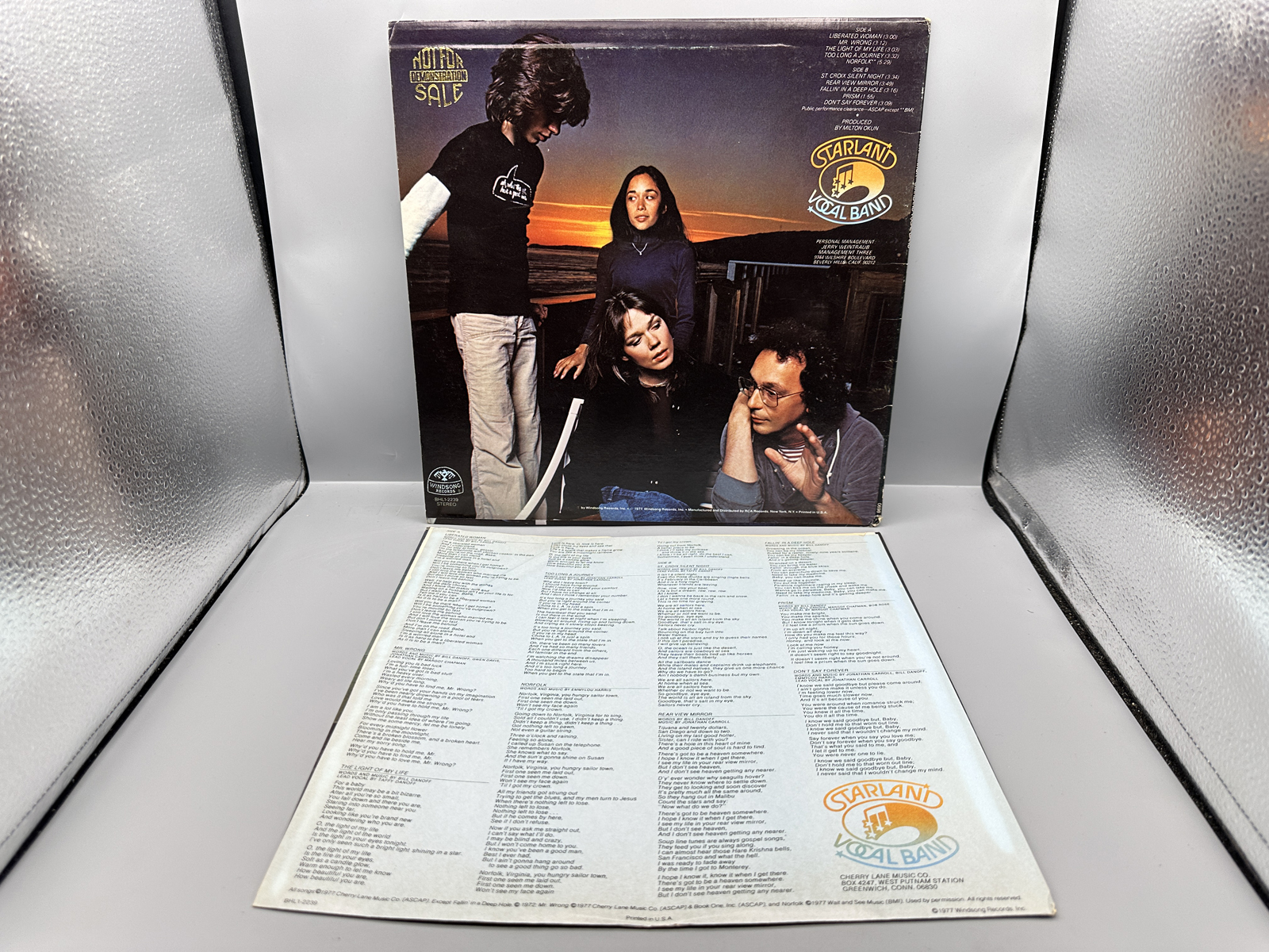 1977 Windsong Records Starland Vocal Band Rear View Mirror Vinyl Album - BHL1-2239