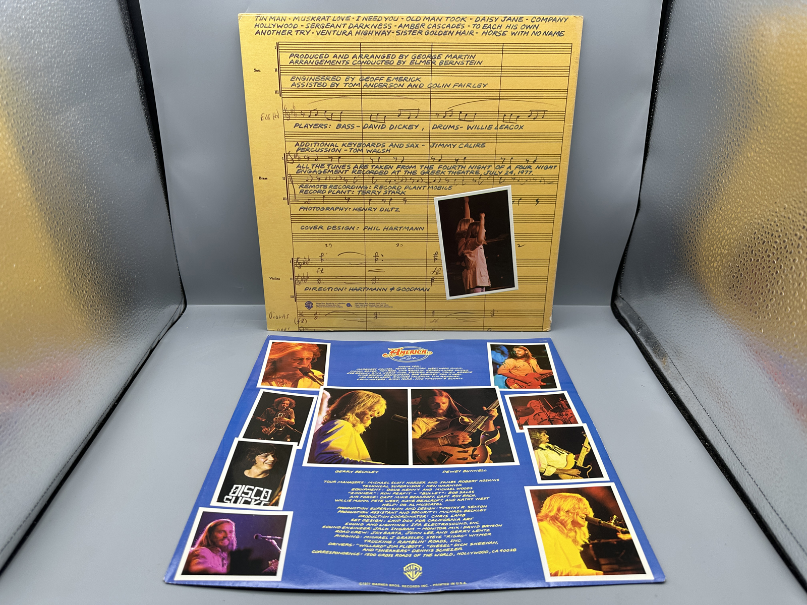 1977 Warner Bros. Records Inc. America "America Live" Promo Vinyl Album - BSK 3136