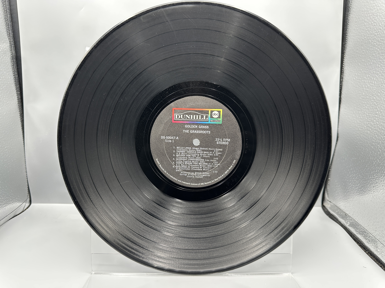 1968 Dunhill / ABC Records The Grass Roots Golden Grass: Their Greatest Hits Vinyl Album - DS-50047