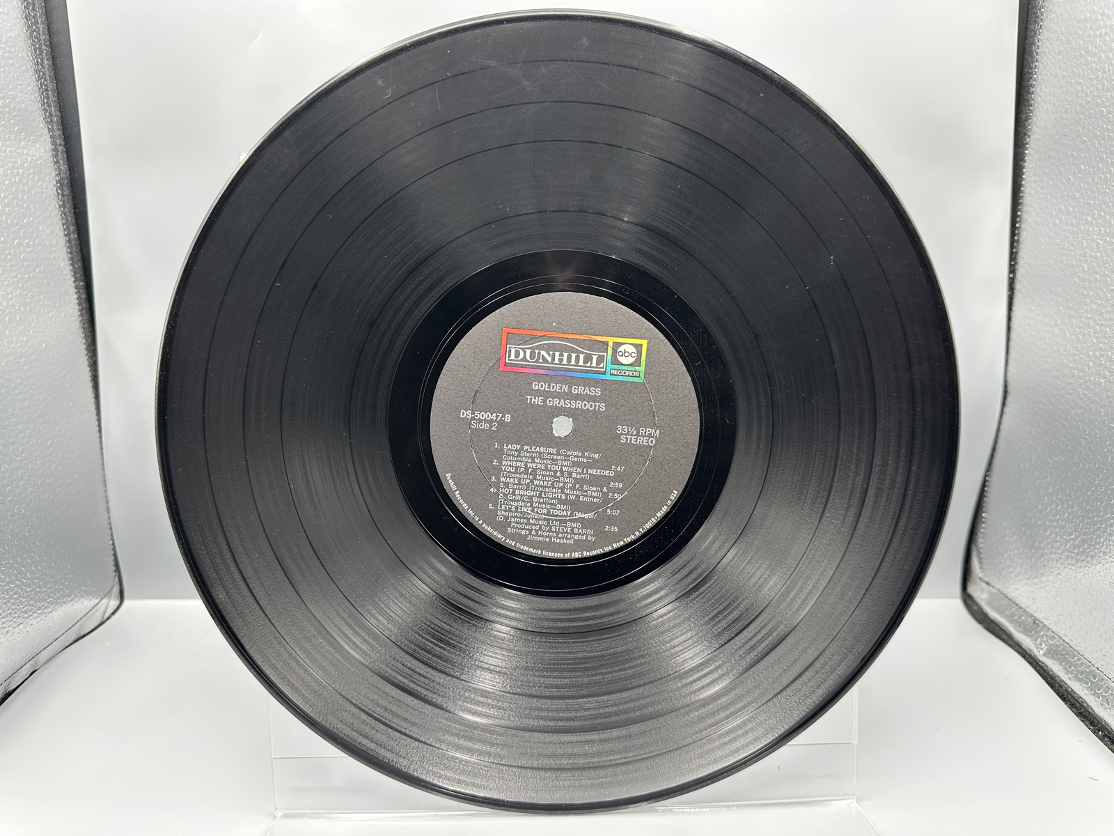 1968 Dunhill / ABC Records The Grass Roots Golden Grass: Their Greatest Hits Vinyl Album - DS-50047