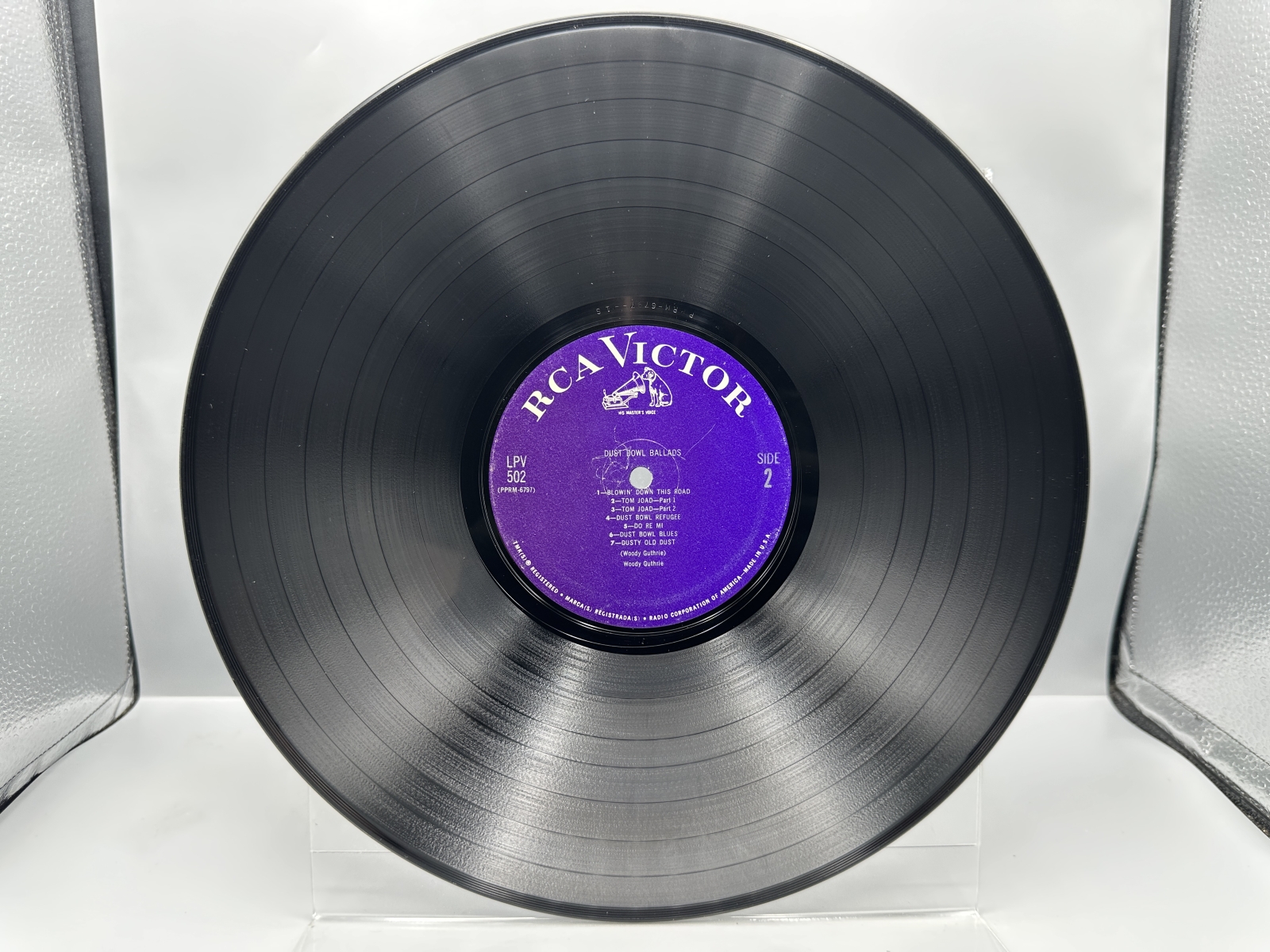 RCA Victor Records Woody Guthrie Dust Bowl Ballads Vinyl Album LP (1964) LPV-502 - Vintage Series including two previously unissued performa
