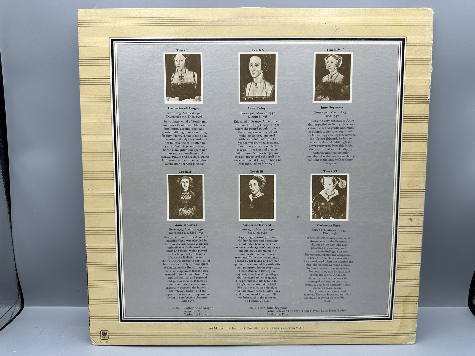 1973 A&M Records Rick Wakeman The Six Wives of Henry VIII Vinyl Album - SP-4361