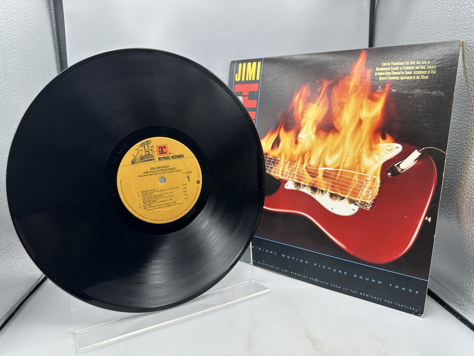 Reprise Records Jimi Hendrix Jimi Plays Monterey Vinyl Album LP (1986) 1-25358 - US Specialty Records Corporation Pressing - Gold Foil Promo