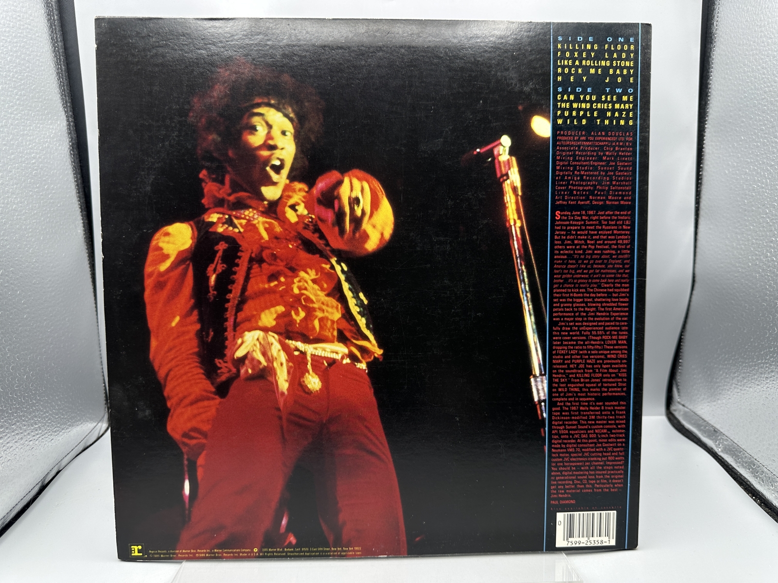 Reprise Records Jimi Hendrix Jimi Plays Monterey Vinyl Album LP (1986) 1-25358 - US Specialty Records Corporation Pressing - Gold Foil Promo