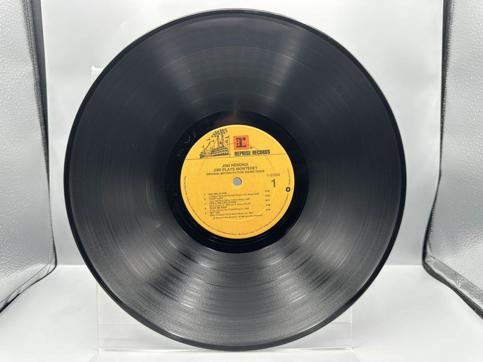 Reprise Records Jimi Hendrix Jimi Plays Monterey Vinyl Album LP (1986) 1-25358 - US Specialty Records Corporation Pressing - Gold Foil Promo