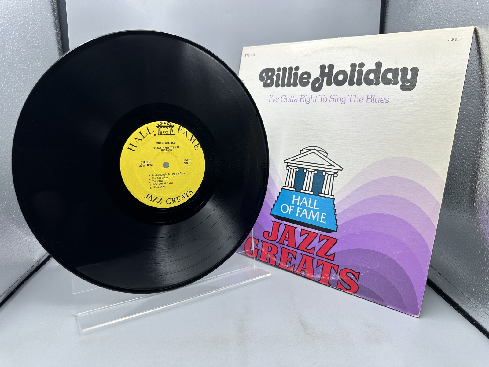 Hall of Fame Records Billie Holiday I've Gotta Right To Sing The Blues Vinyl Album LP (1974) JG-622 - Electronically Re-Channeled for Stereo