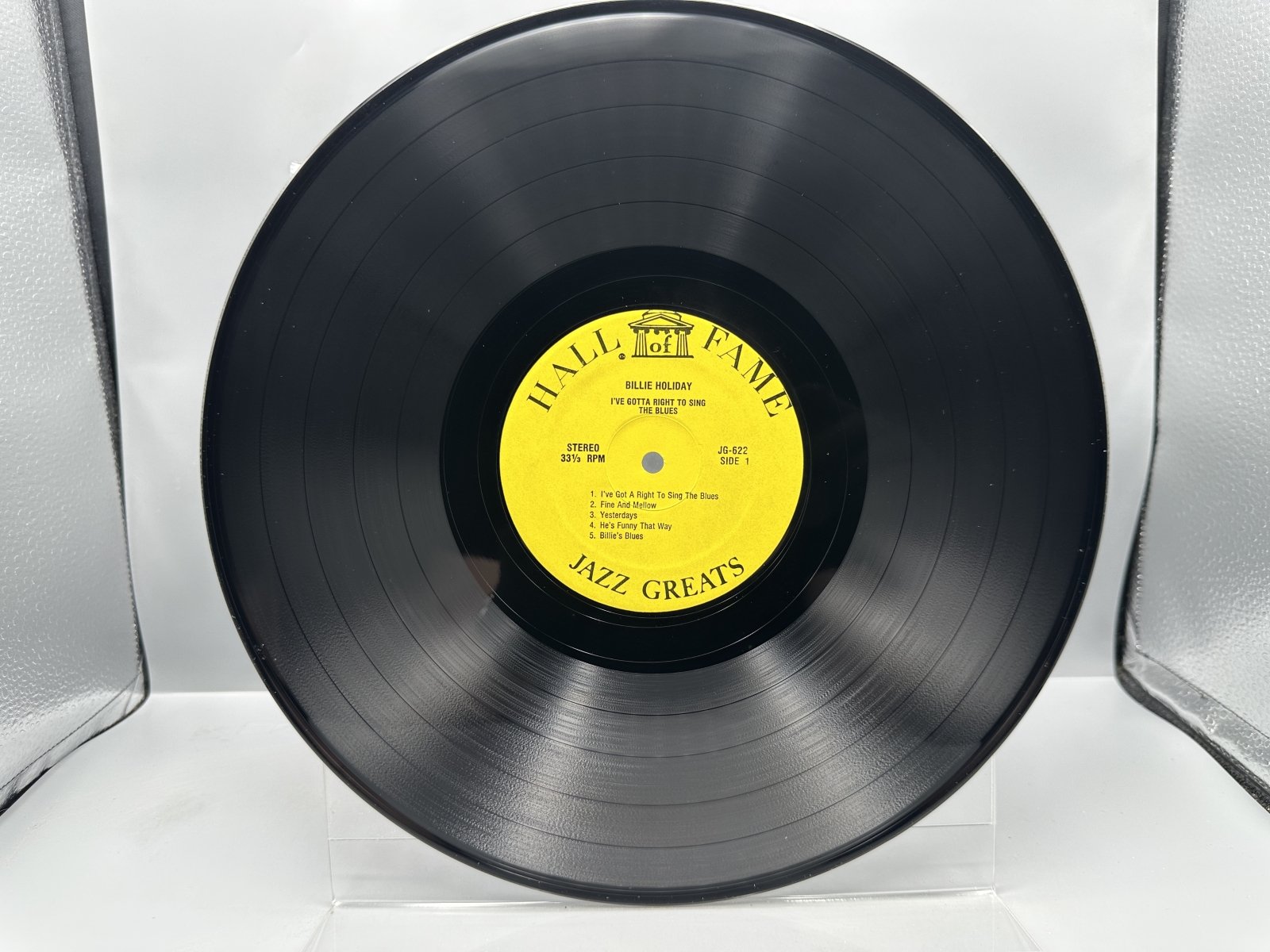 Hall of Fame Records Billie Holiday I've Gotta Right To Sing The Blues Vinyl Album LP (1974) JG-622 - Electronically Re-Channeled for Stereo