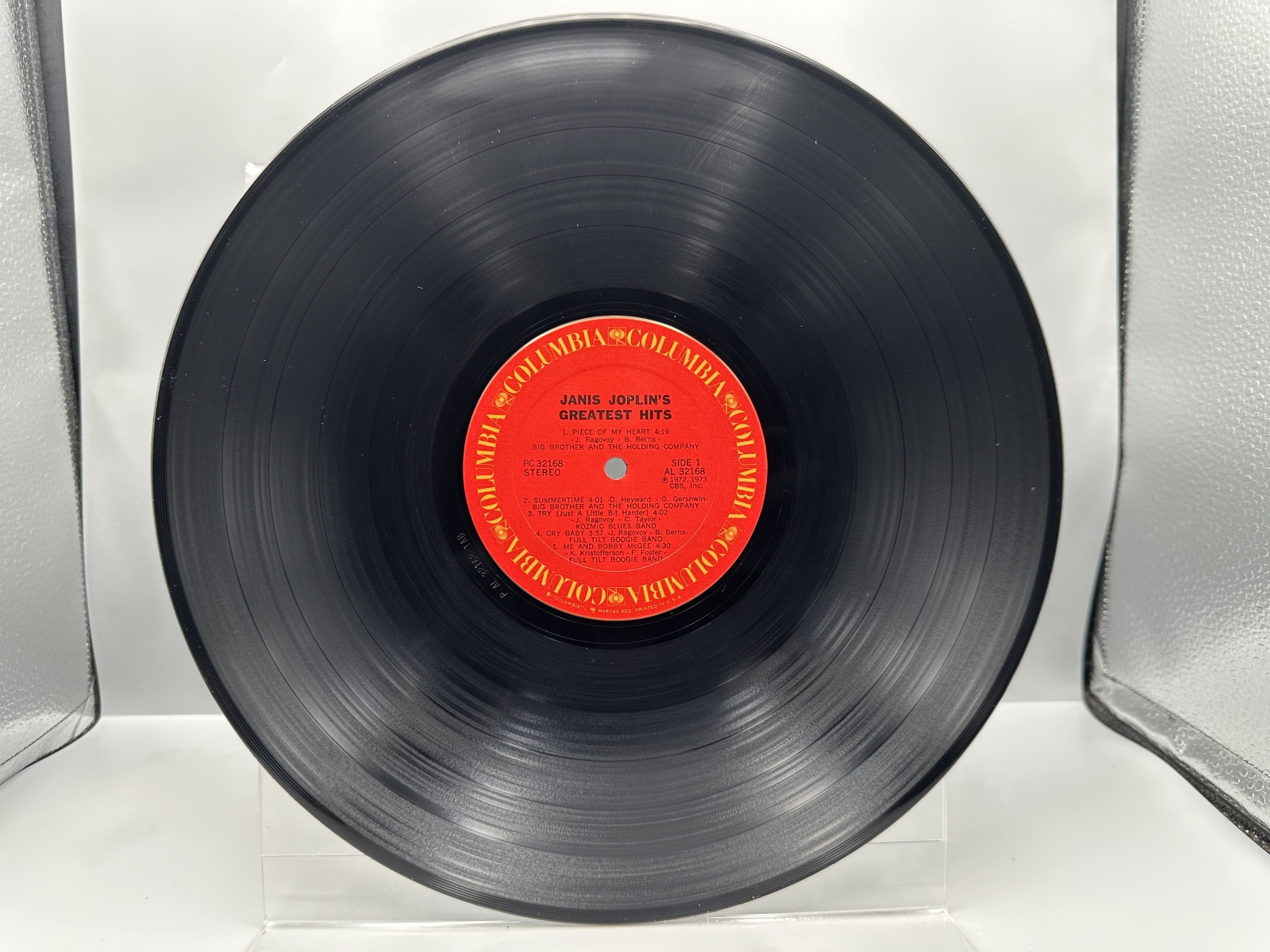Columbia Records Janis Joplin Janis Joplin's Greatest Hits Vinyl Album LP (1973) PC 32168 - Pitman pressing featuring red inner sleeve
