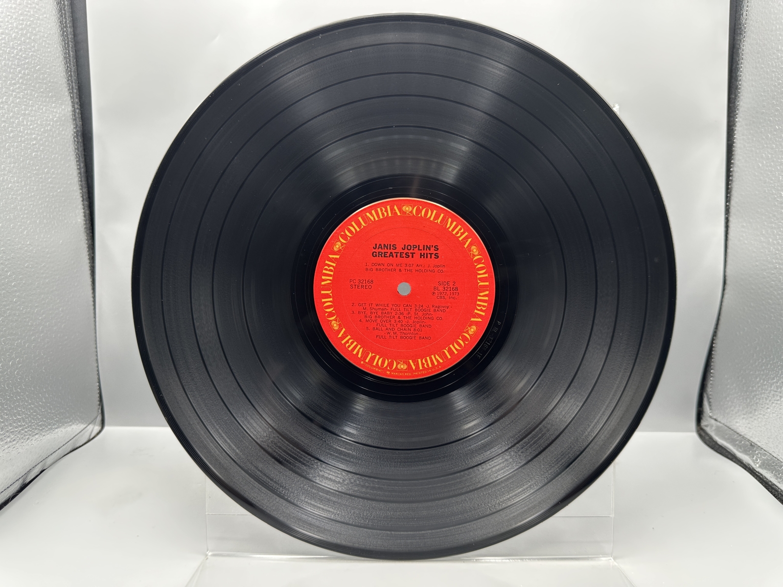 Columbia Records Janis Joplin Janis Joplin's Greatest Hits Vinyl Album LP (1973) PC 32168 - Pitman pressing featuring red inner sleeve
