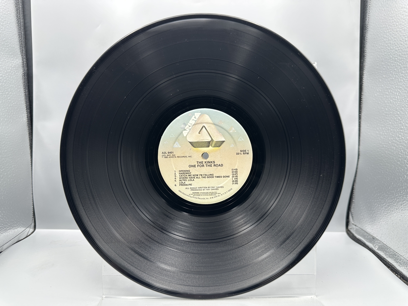 Arista Records The Kinks One For The Road 2-LP Vinyl Album (1980) A2L 8401 - US Pressing - Gatefold Jacket - Includes Peaches Records Inner 