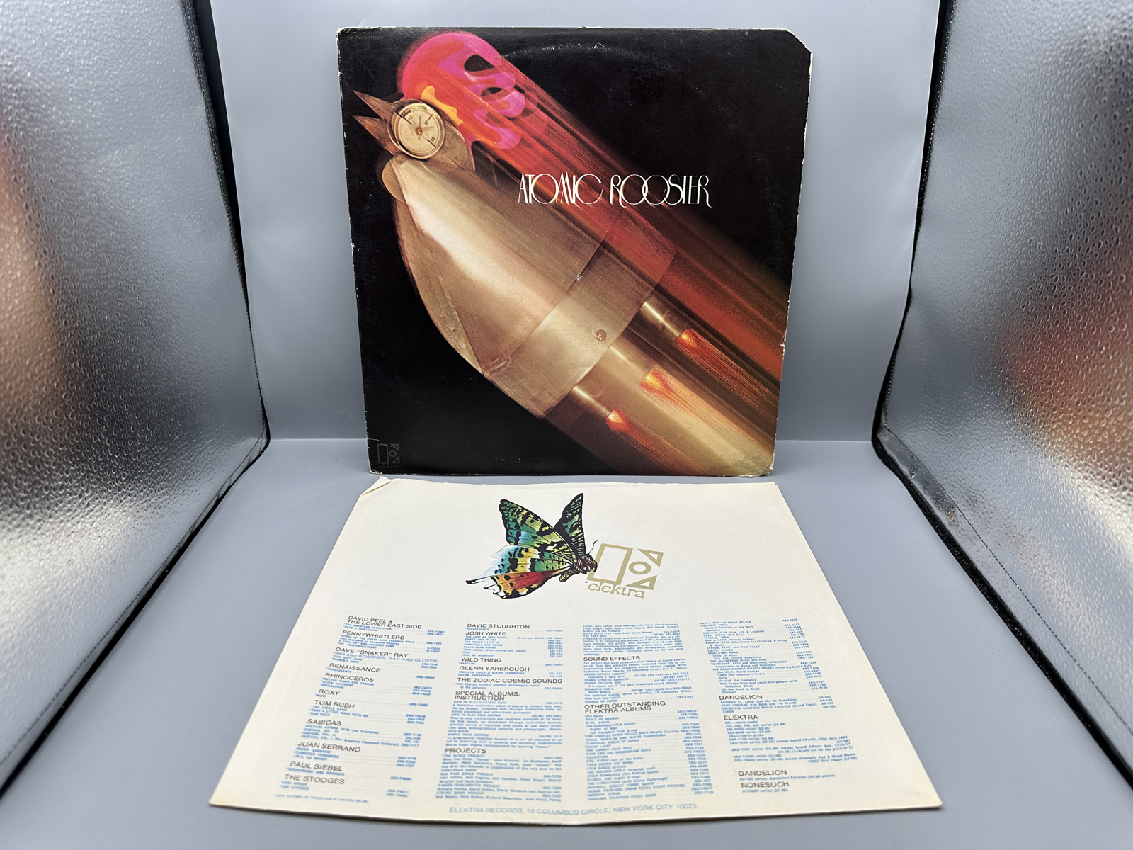 1970 Elektra Records Atomic Rooster "Death Walks Behind You" Vinyl Album - EKS-74094