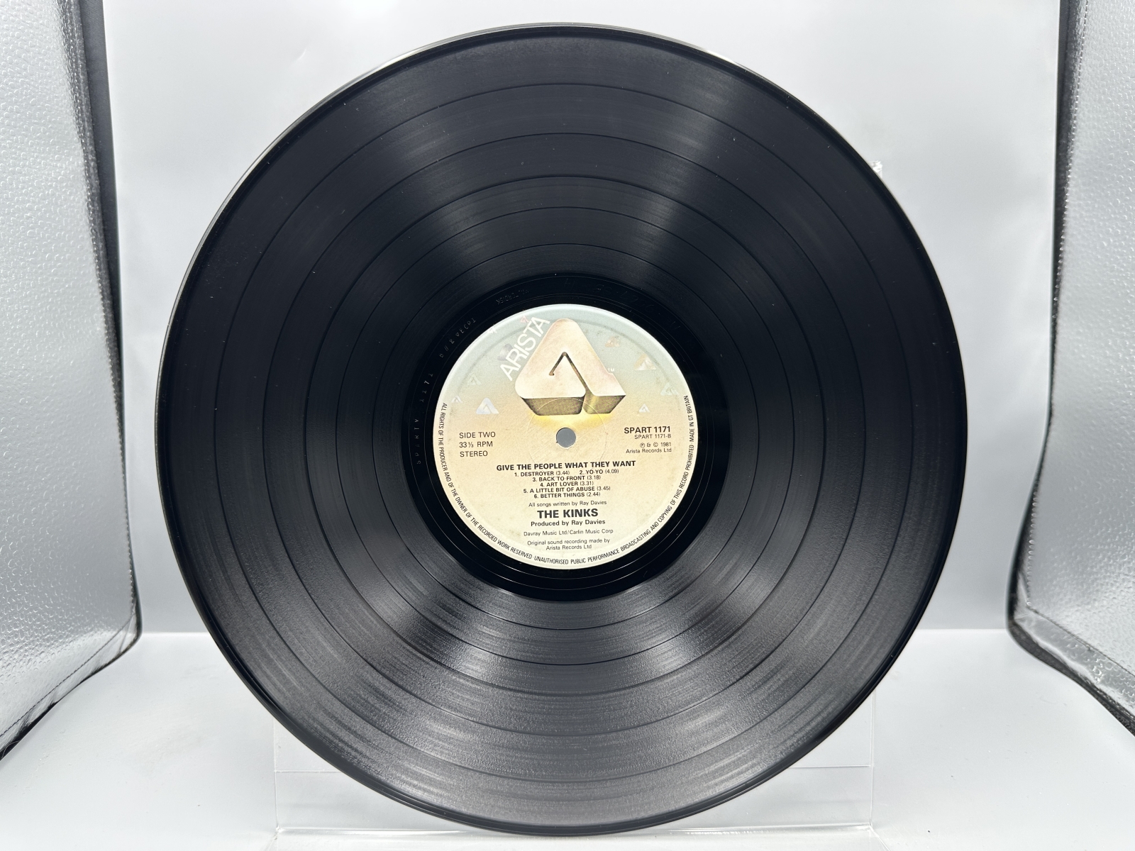 Arista Records The Kinks Give the People What They Want Vinyl Album LP (1981) SPART 1171 - UK Release - Includes Limited Edition Hype Sticke