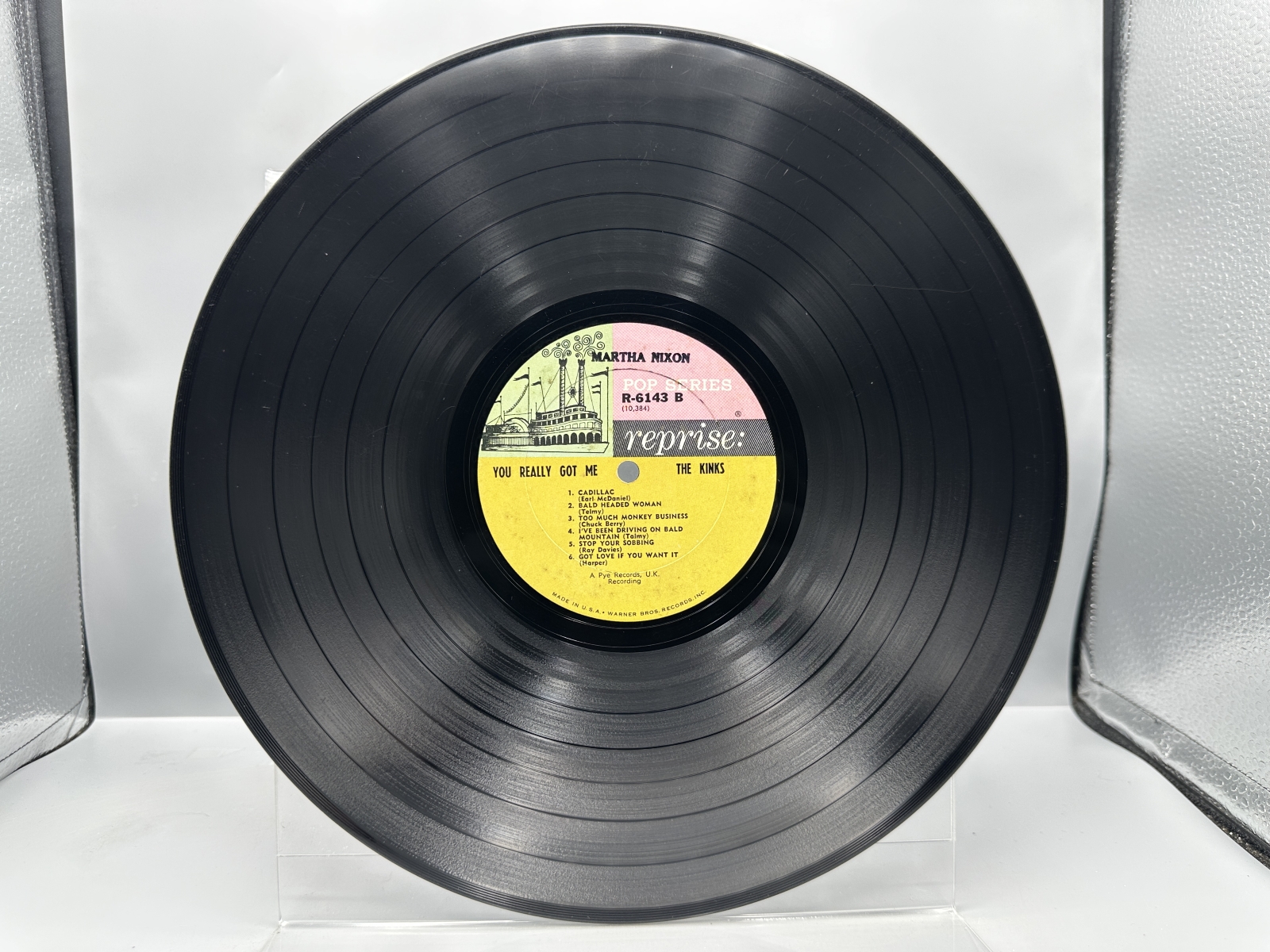 Reprise Records The Kinks You Really Got Me Vinyl Album LP (1964) R-6143 - Mono Pressing - Original Tricolor Steamboat Label