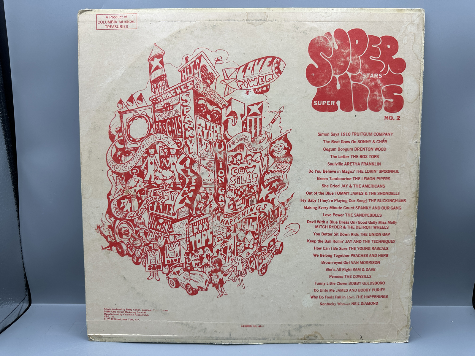 1968 Columbia Musical Treasures Records Superstars/Superhits No. 2 Vinyl Album - DS 400