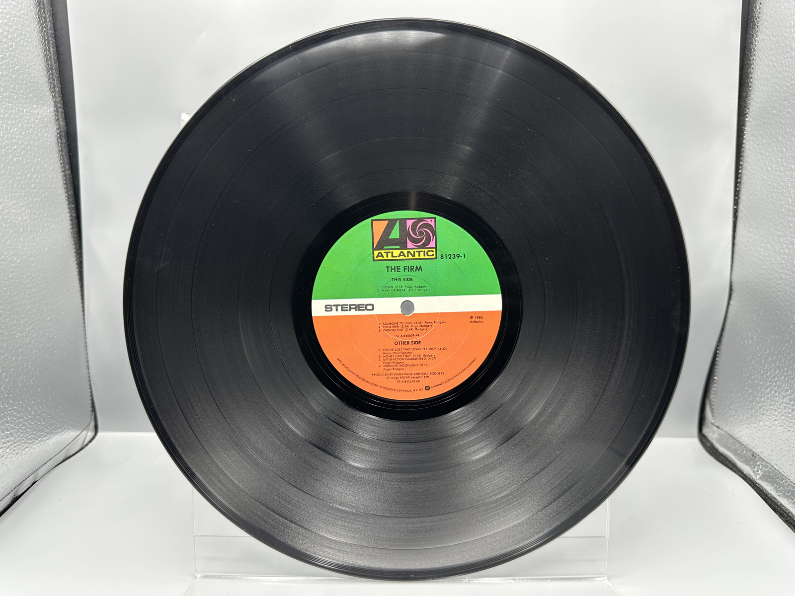 1985 Atlantic Records The Firm Self Titled Vinyl Album - 81239-1
