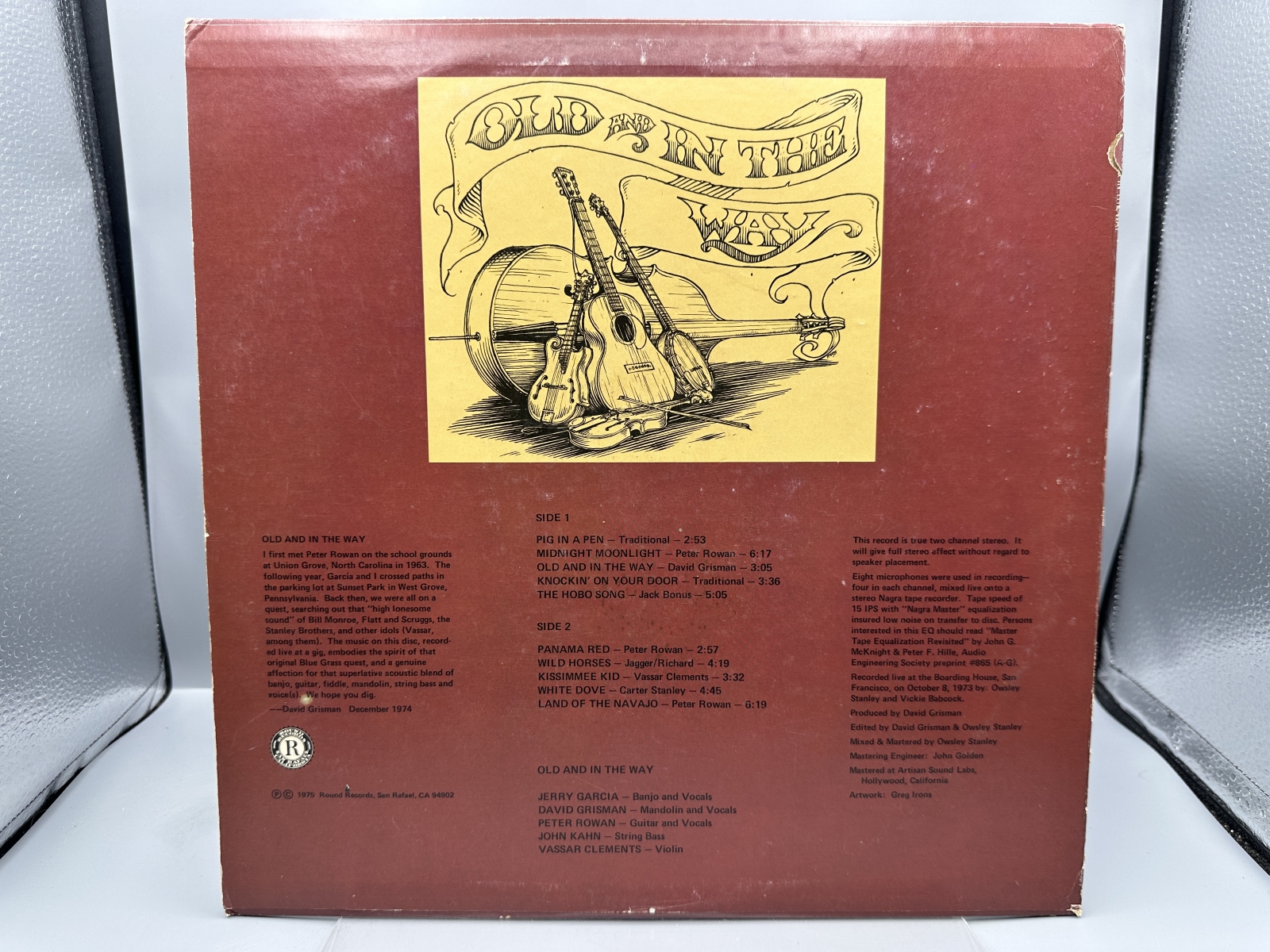 Round Records Old & In The Way Old & In The Way Vinyl Album LP (1975) RX-103 - Promotional Copy - Features Jerry Garcia - Greg Irons Artwork