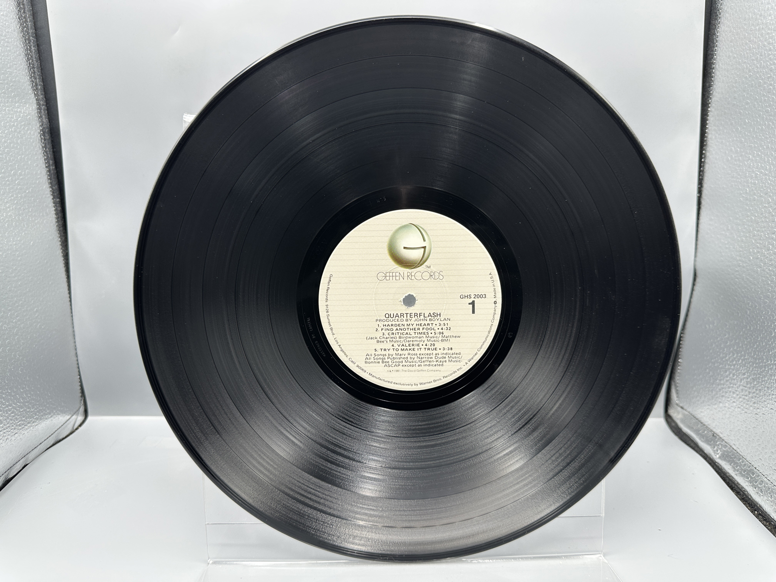 1981 Geffen Records Quarterflash Self-Titled Vinyl Album - GHS 2003