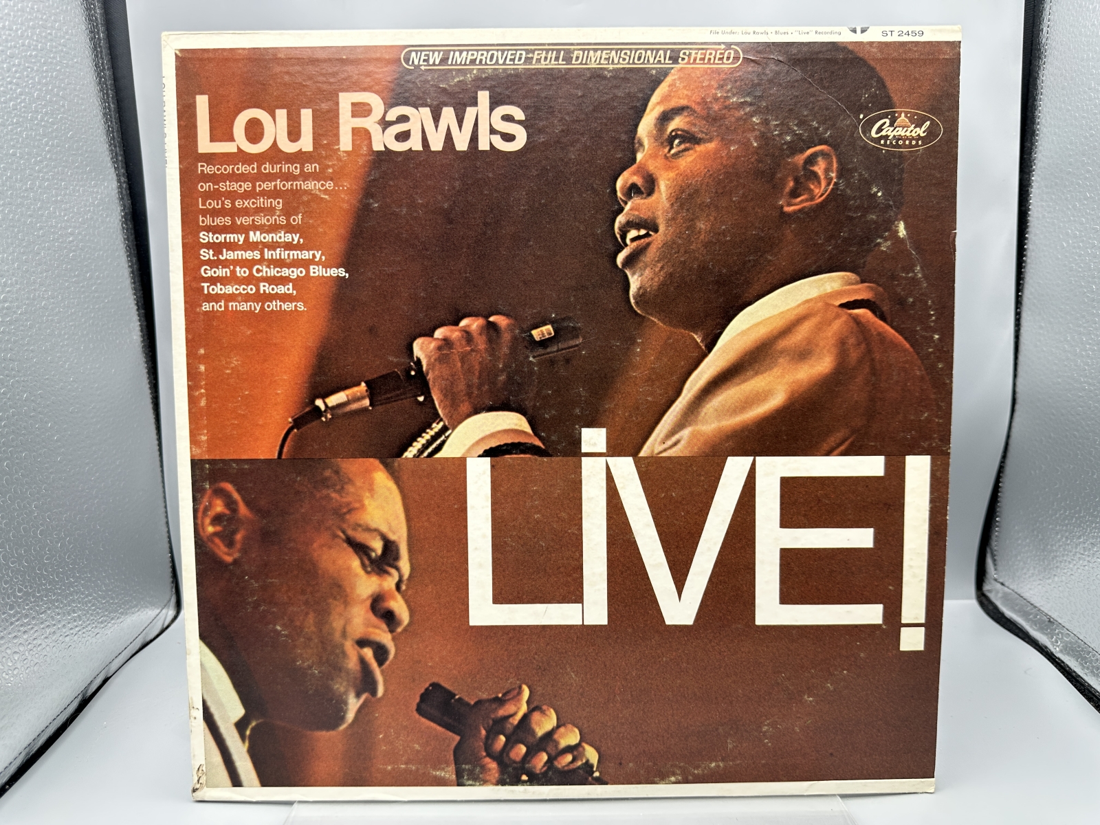 Capitol Records Lou Rawls LIVE! Vinyl Album LP (1966) ST 2459 - Scranton pressing - Full Dimensional Stereo - Rainbow Label